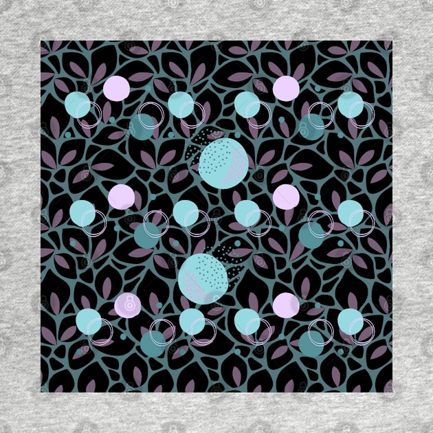 Aqua Pink Black Pattern by StuffWeMade